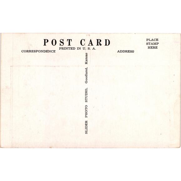 Murphys Cafe Colby Kansas RPPC Postcard Unposted Slider Photo Studio - Picture 2 of 2